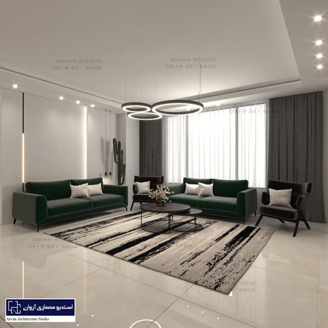 طراحی داخلی واحد مسکونی مدرن